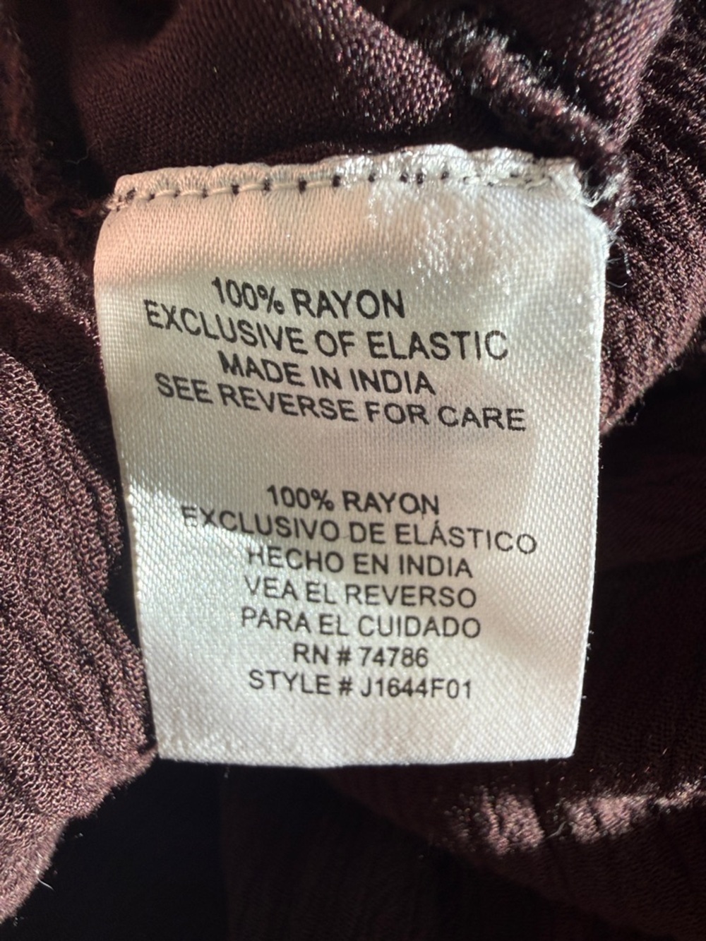 Patrons of Peace Olinda Tiered Dress Medium Brown Button Front Strappy Rayon - Picture 5 of 6